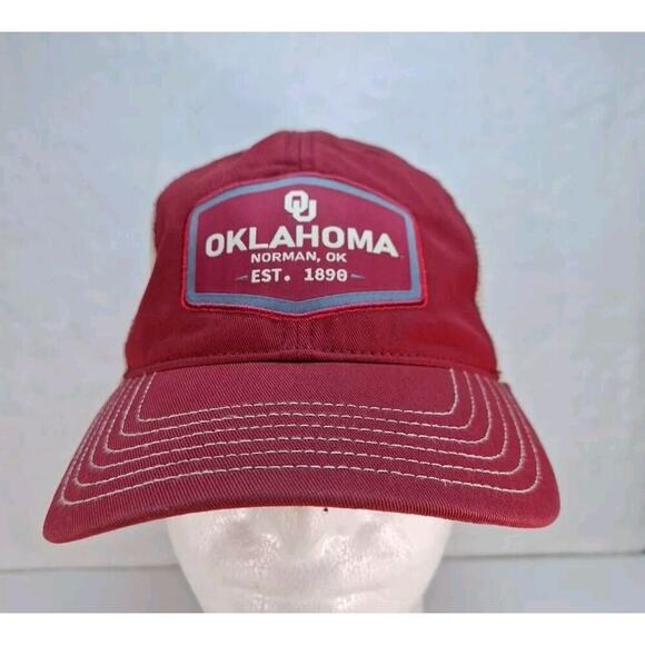 Oklahoma University Sooners Trucker Hat Cap Mesh Back Snapback - Picture 1 of 7